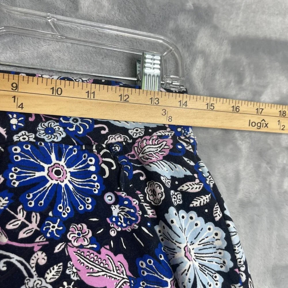 T By Talbots Skort Womens S Petite Everyday Yoga Floral Blue Multi‎ Athletic